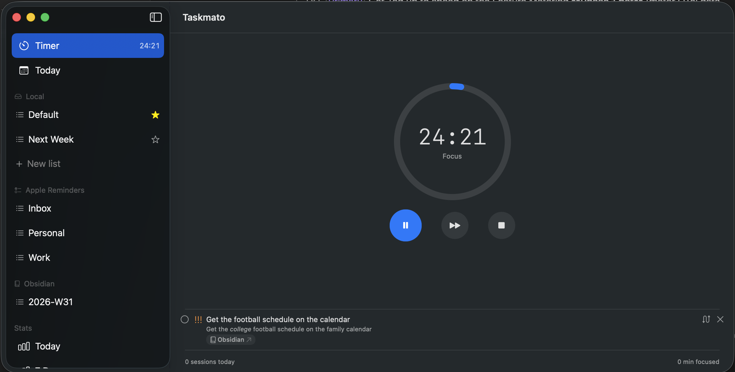 Active Timer Window